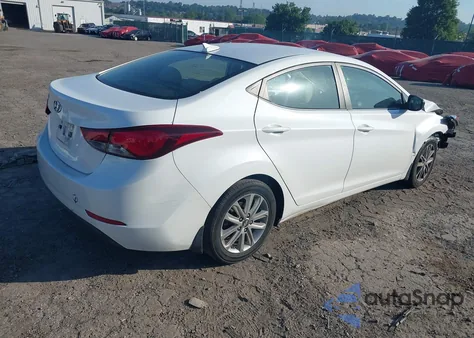 2016 Hyundai Elantra Se z USA, uszkodzony, nr VIN 5NPDH4AEXGH797317